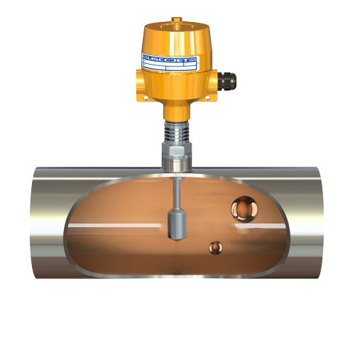 Viscojet in pipe elbow with no guards or spool pieces